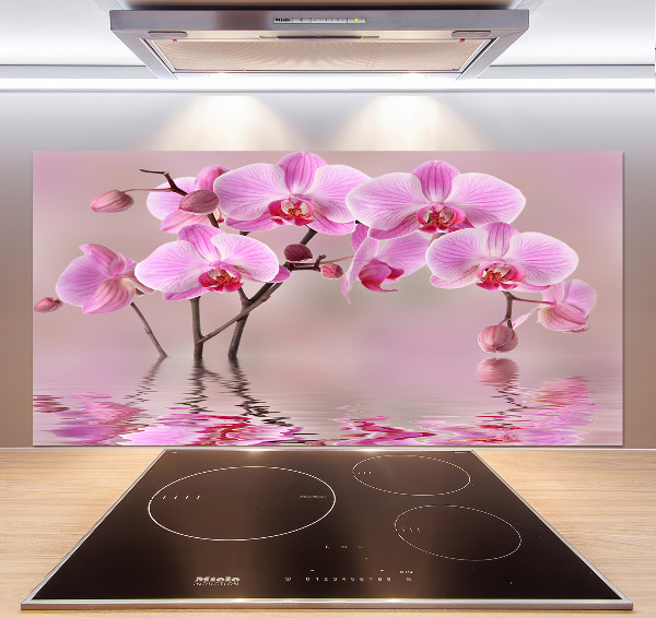 Cooker splashback Pink orchid