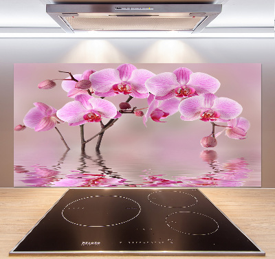 Cooker splashback Pink orchid