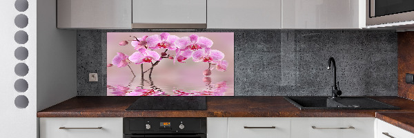 Cooker splashback Pink orchid