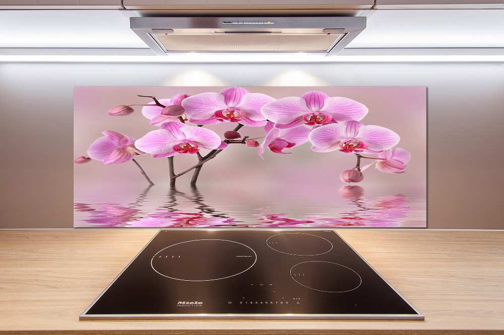 Cooker splashback Pink orchid