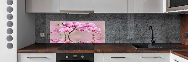 Cooker splashback Pink orchid