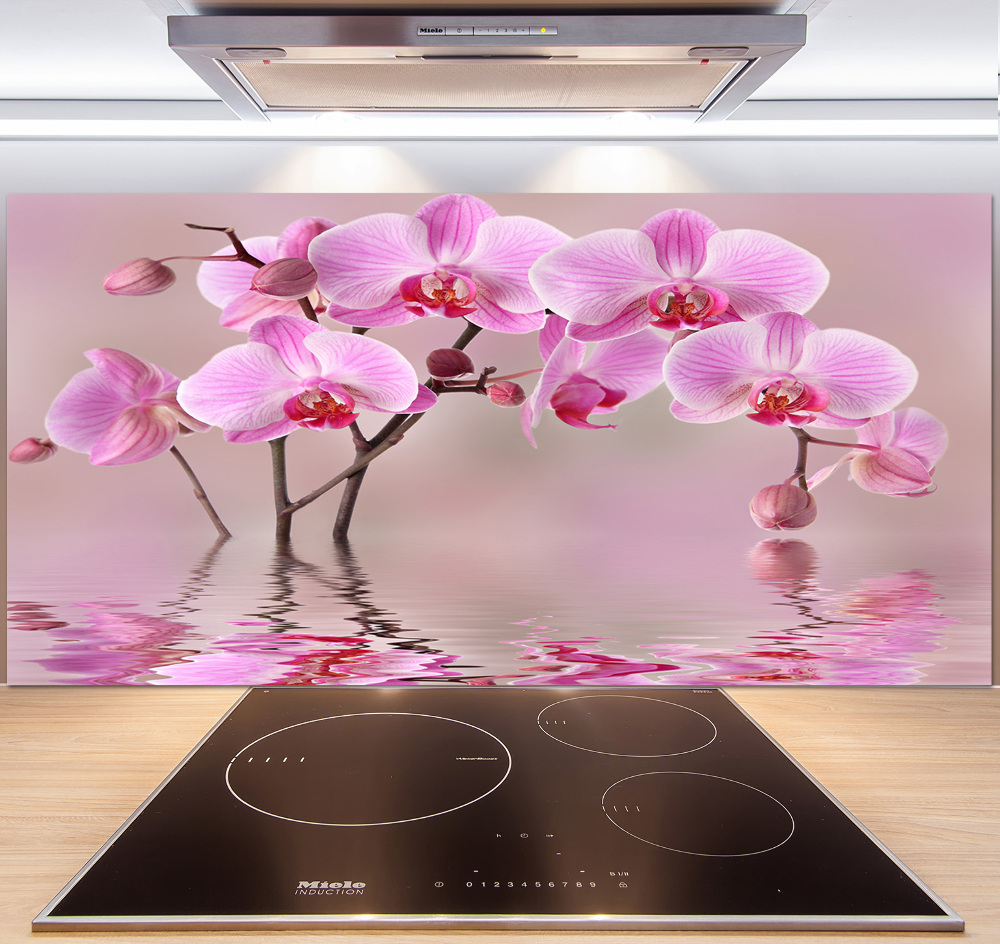 Cooker splashback Pink orchid