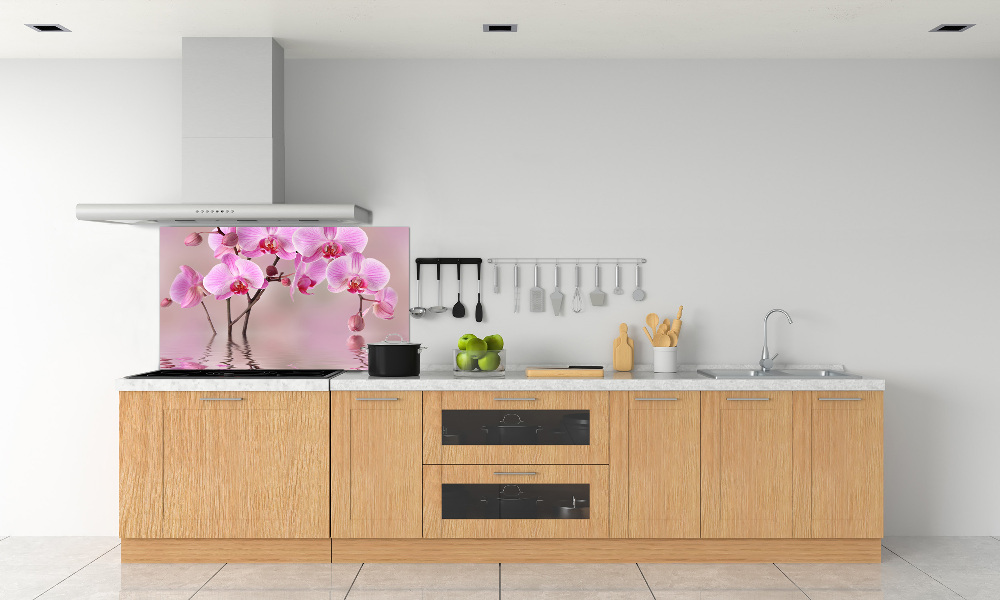 Cooker splashback Pink orchid