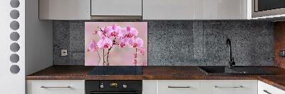 Cooker splashback Pink orchid