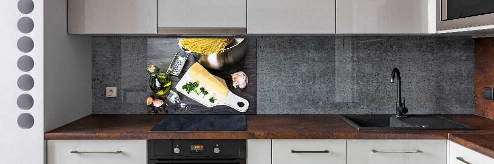 Cooker splashback Pasta with garlic