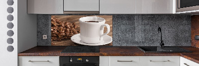 Cooker splashback Cup of coffee