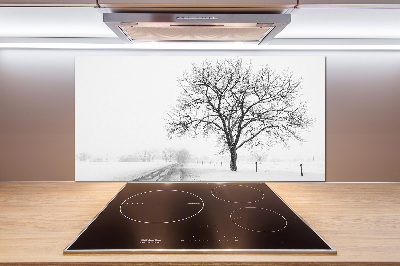 Cooker splashback Winter tree