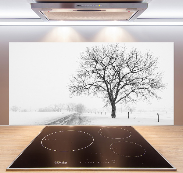 Cooker splashback Winter tree