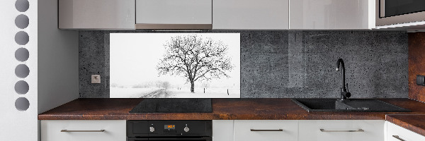 Cooker splashback Winter tree