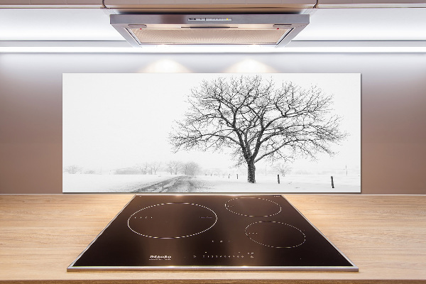 Cooker splashback Winter tree