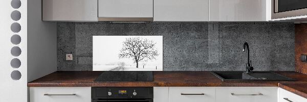 Cooker splashback Winter tree