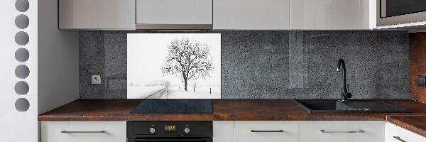 Cooker splashback Winter tree