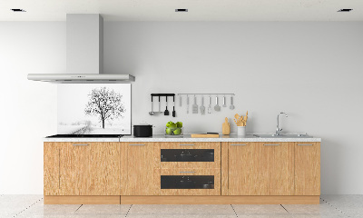 Cooker splashback Winter tree