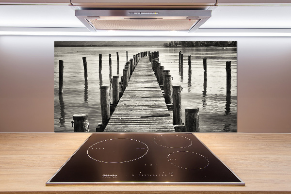 Cooker splashback Wooden pier