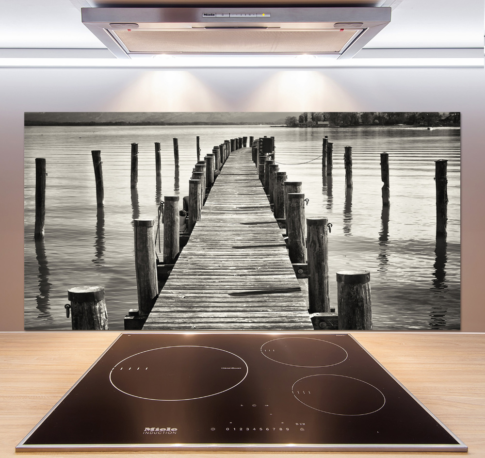 Cooker splashback Wooden pier