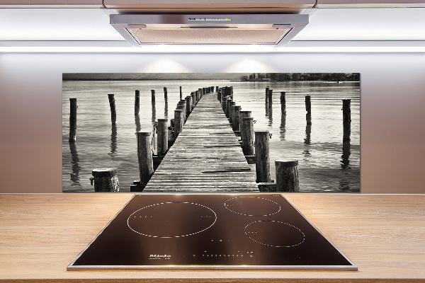 Cooker splashback Wooden pier