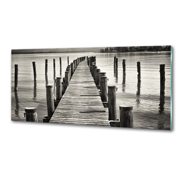 Cooker splashback Wooden pier