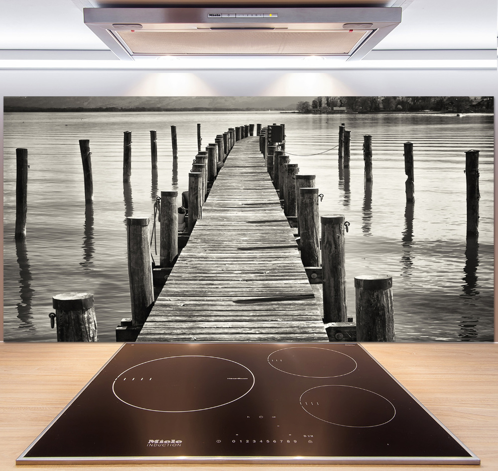 Cooker splashback Wooden pier