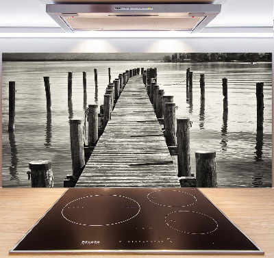 Cooker splashback Wooden pier