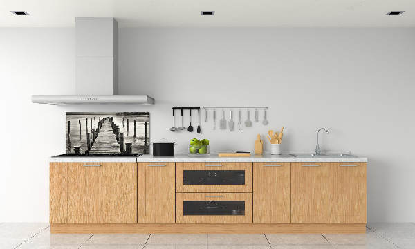 Cooker splashback Wooden pier