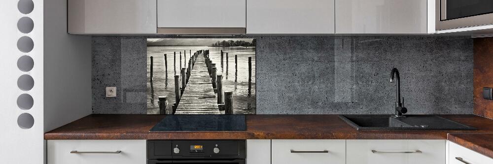 Cooker splashback Wooden pier