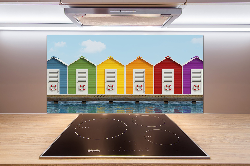 Cooker splashback Beach cabins