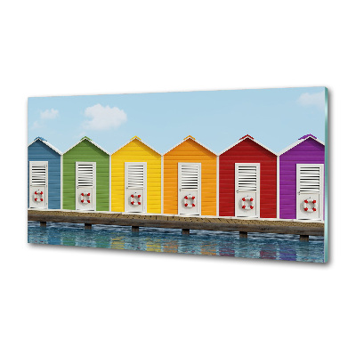 Cooker splashback Beach cabins