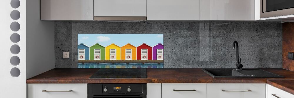 Cooker splashback Beach cabins