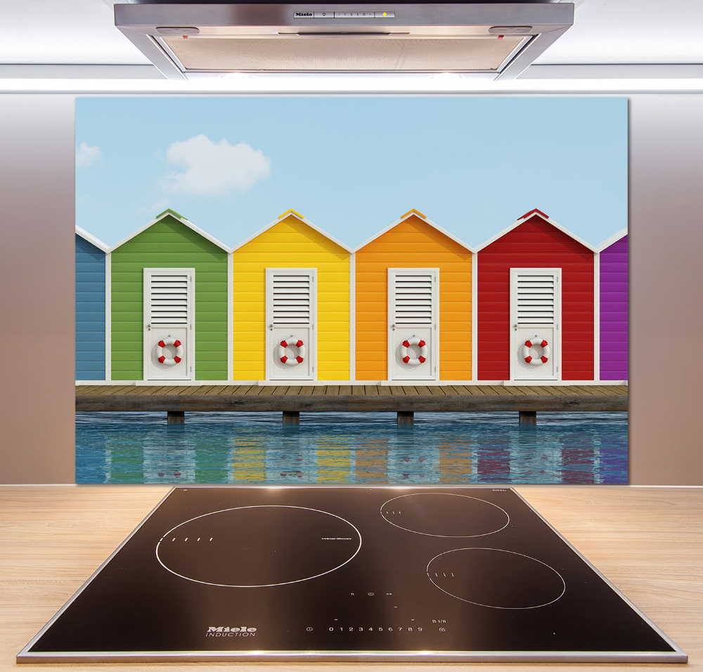 Cooker splashback Beach cabins