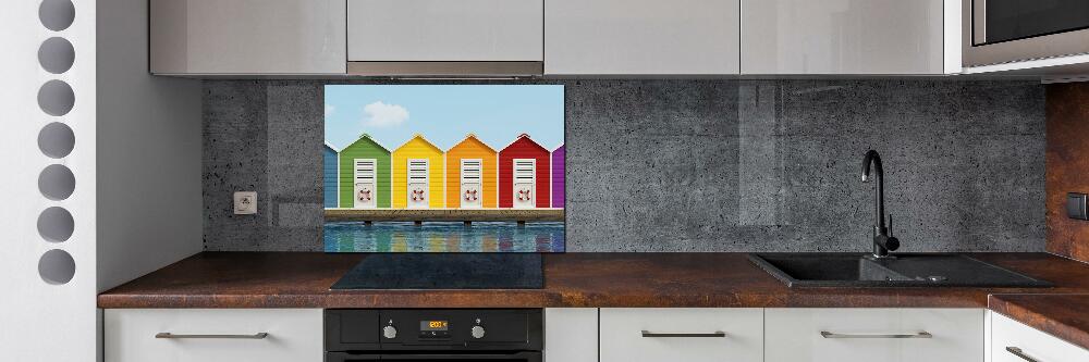 Cooker splashback Beach cabins