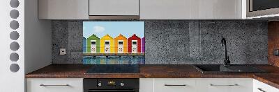 Cooker splashback Beach cabins