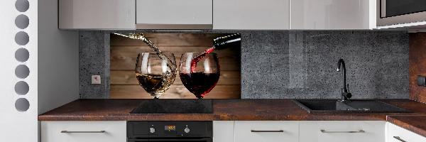 Cooker splashback Two glasses of wine