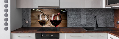 Cooker splashback Two glasses of wine