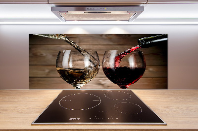 Cooker splashback Two glasses of wine