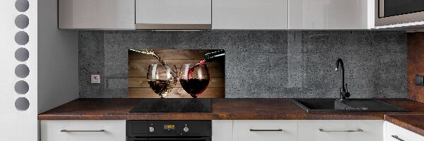 Cooker splashback Two glasses of wine