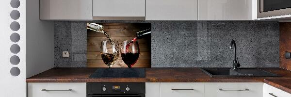 Cooker splashback Two glasses of wine