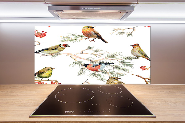 Cooker splashback Forest birds of plants