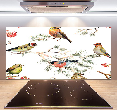 Cooker splashback Forest birds of plants