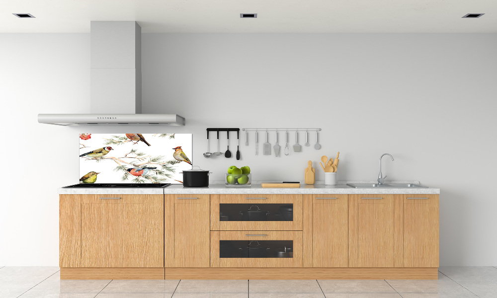 Cooker splashback Forest birds of plants