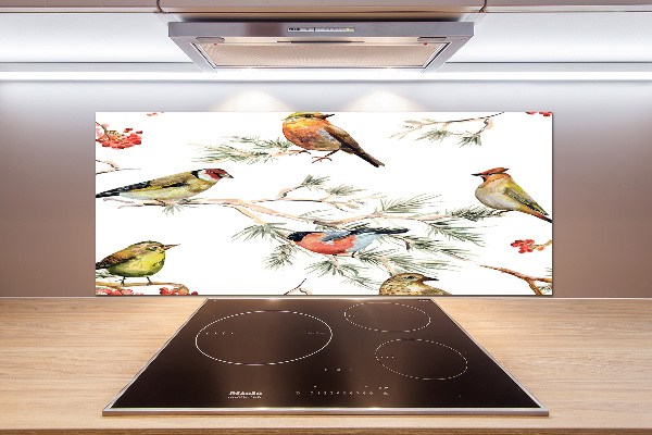 Cooker splashback Forest birds of plants