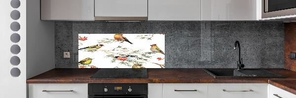 Cooker splashback Forest birds of plants