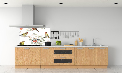 Cooker splashback Forest birds of plants