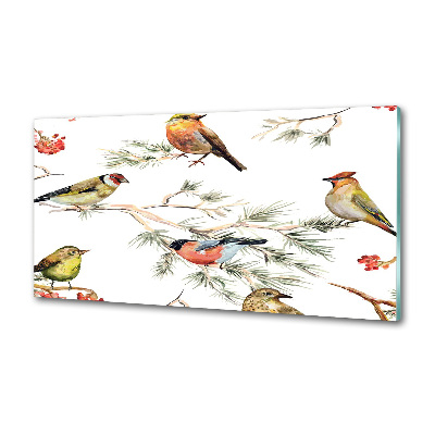 Cooker splashback Forest birds of plants