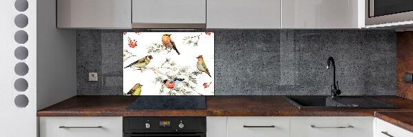 Cooker splashback Forest birds of plants