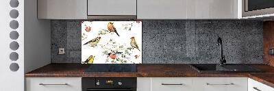 Cooker splashback Forest birds of plants