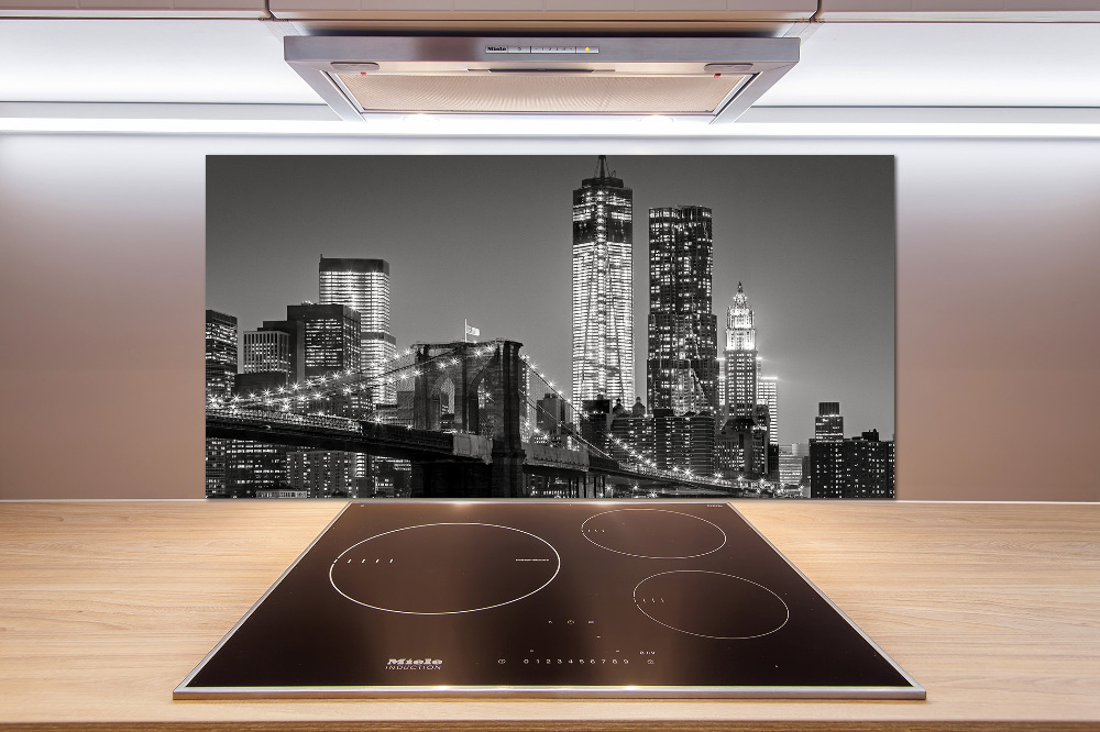 Kitchen splashback Manhattan at night