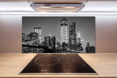 Kitchen splashback Manhattan at night