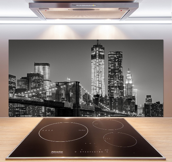 Kitchen splashback Manhattan at night