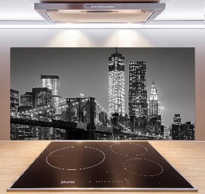 Kitchen splashback Manhattan at night