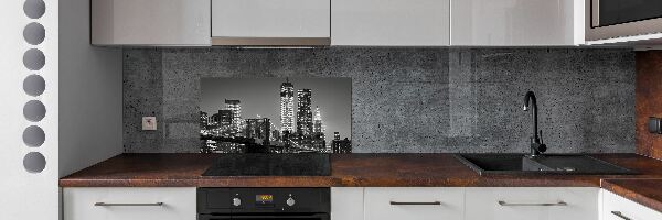 Kitchen splashback Manhattan at night